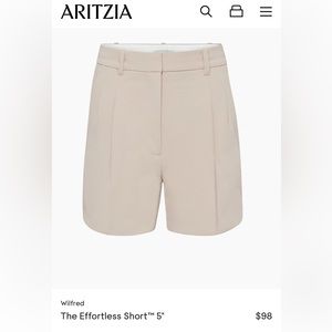 Aritzia Wilfred Effortless Short 5” in Cairo, Size 0 NWT, Tailored style shorts
